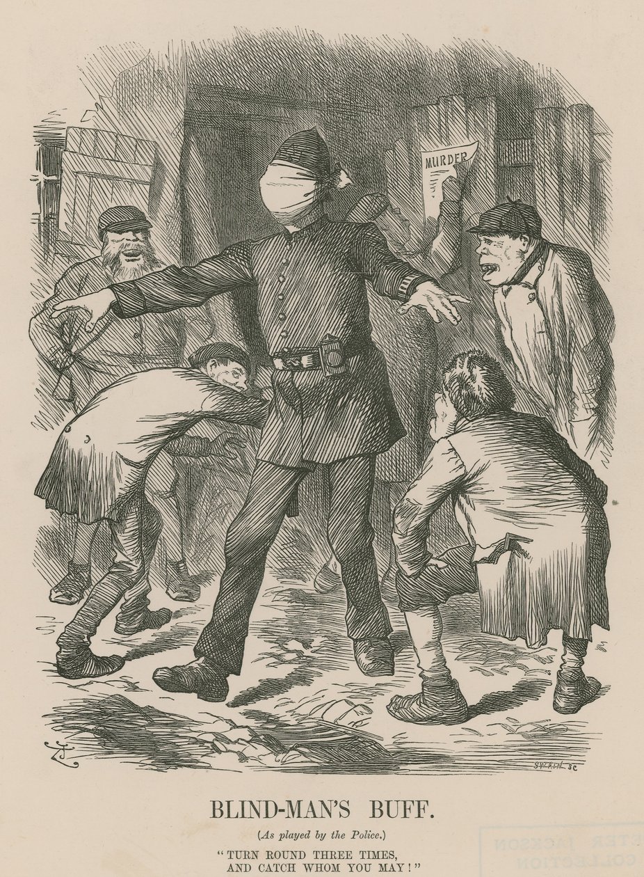 Blindemannetje (gravure) door John Tenniel