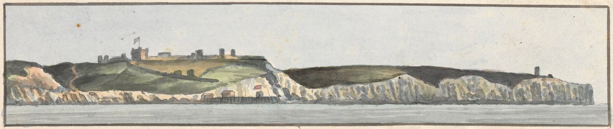 Kasteel van Dover, Noordoost, 1/2 Noord (een van vijf tekeningen op één montage) door John Thomas Serres