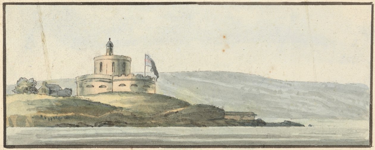 St. Maws Kasteel, Falmouth, Oost-Zuidoost door John Thomas Serres
