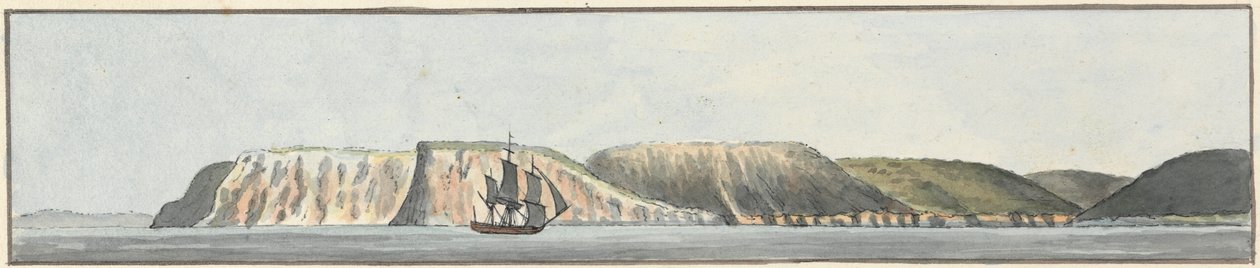 The Bolt Head, West Noordwest (een van vijf tekeningen op één montage) door John Thomas Serres