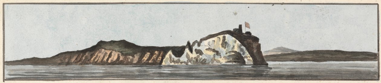 The Needles Bearing East (een van vijf tekeningen op één montage) door John Thomas Serres