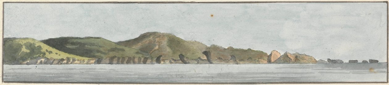 Het Startpunt, Noordoost bij Noord (een van vijf tekeningen op één montage) door John Thomas Serres