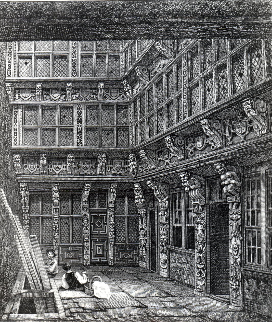 Een Prachtig Herenhuis dat onlangs stond in Hart Street, Crutched Friars, gepubliceerd in Smith