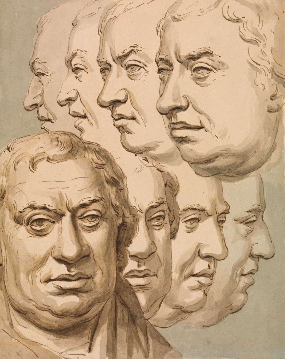 Studies naar de buste van Samuel Johnson door John Thomas Smith