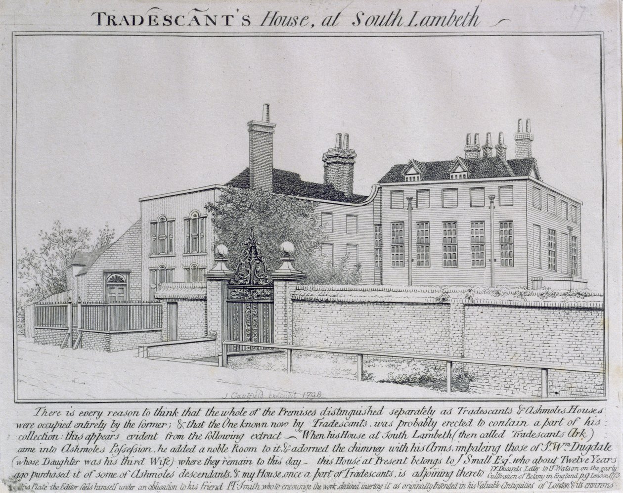 Uitzicht op Turret House, Lambeth, 1798 door John Thomas Smith