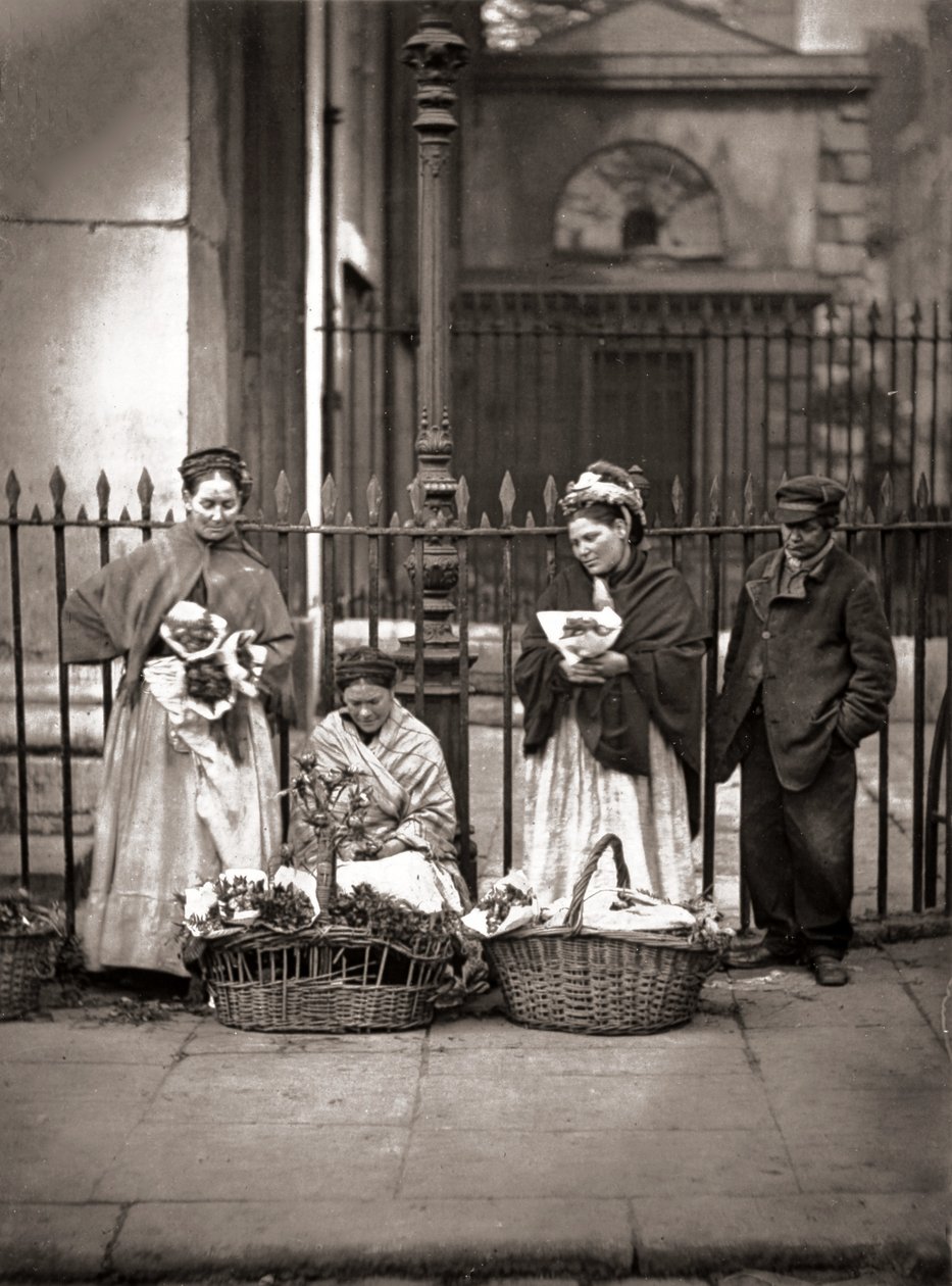 Bloemenverkoopster van Covent Garden, uit 