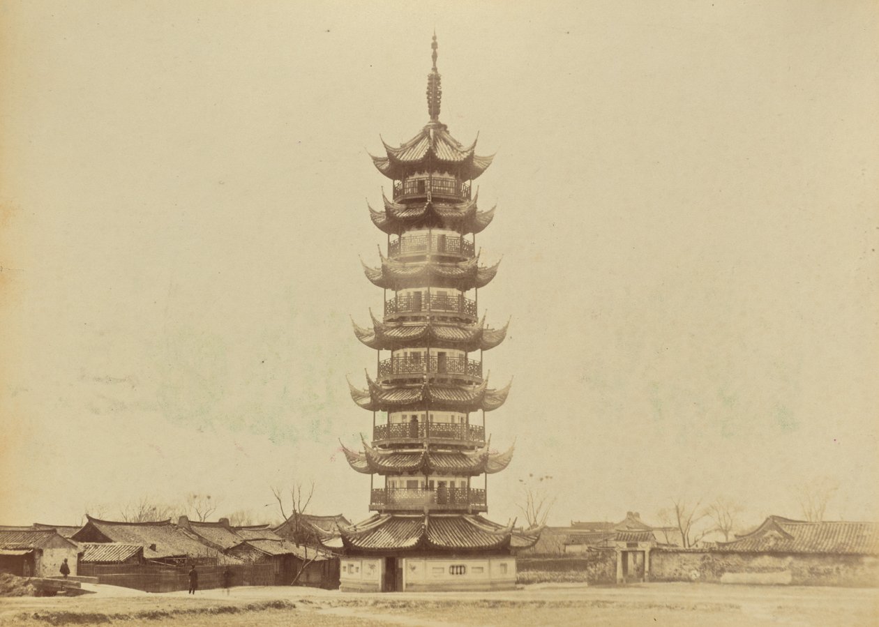 Pagode, Shanghai door John Thomson