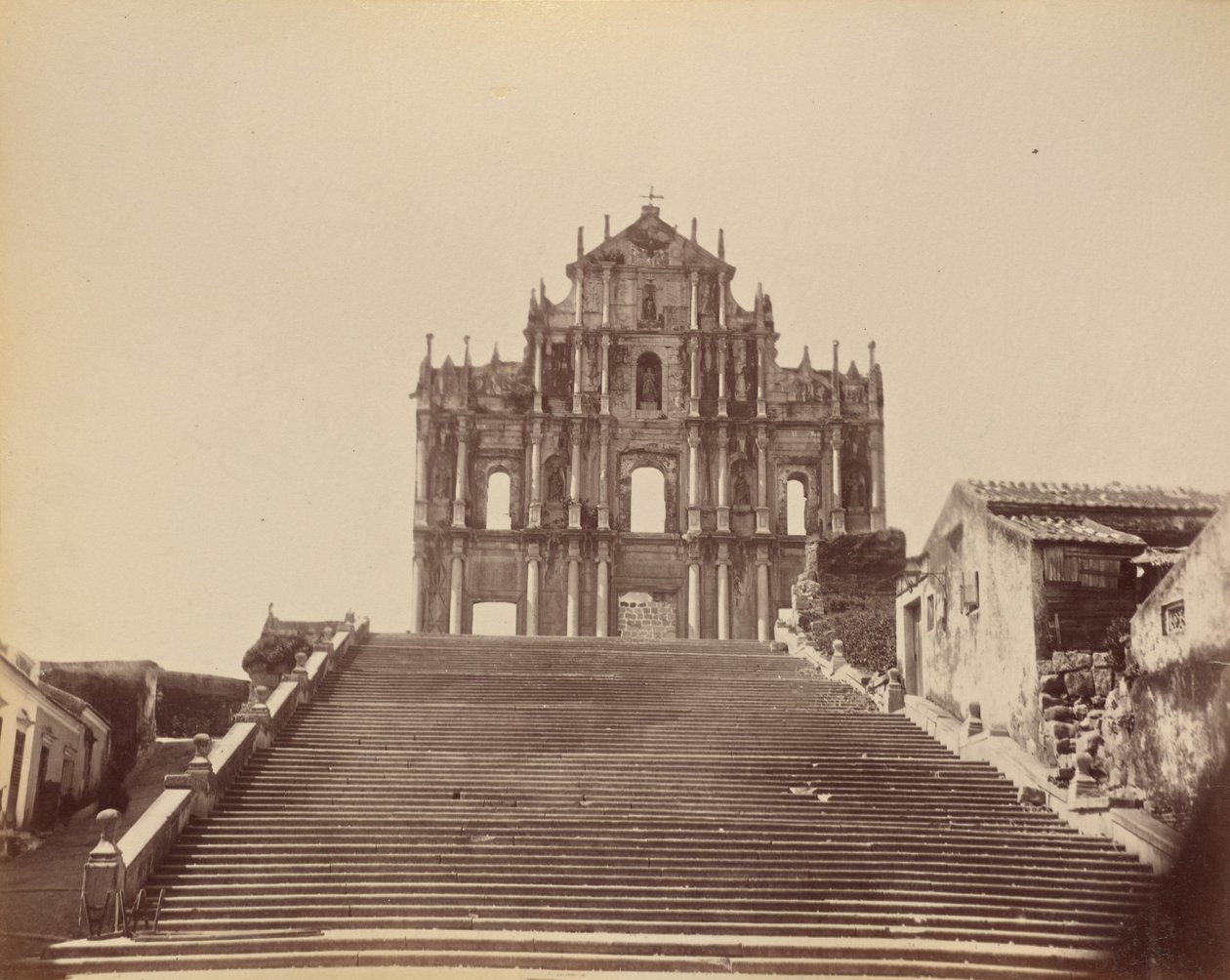 Ruïnes van de oude kathedraal, Macau door John Thomson