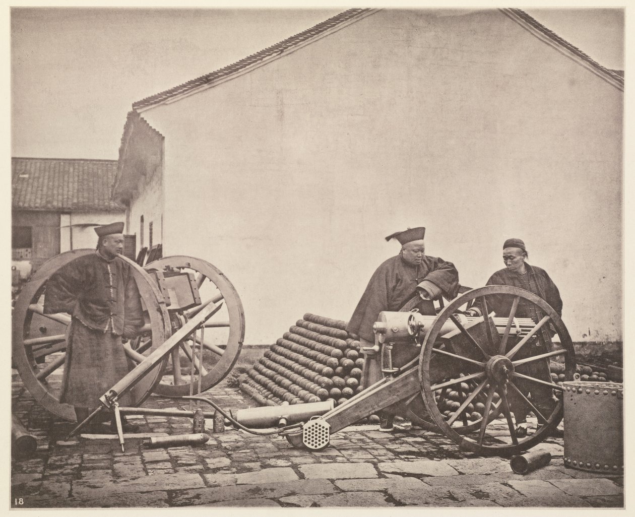 Scène in het arsenaal van Nanking door John Thomson
