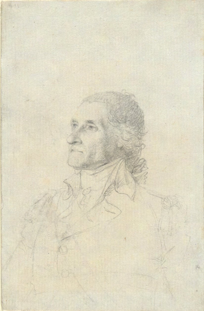 (Onbekende man - mogelijk Washington?) door John Trumbull