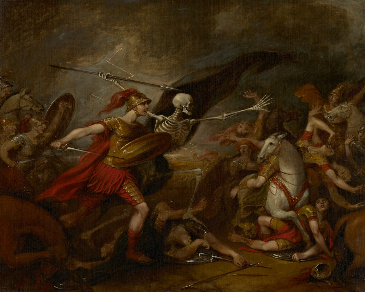 Jozua bij de Slag om Ai - Bijgestaan door de Dood door John Trumbull