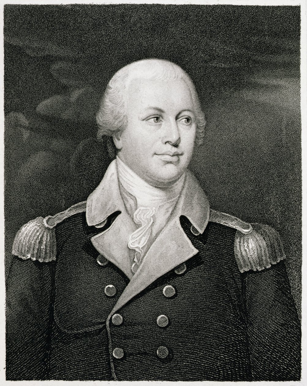 Generaal-majoor Nathaniel Greene, gegraveerd door John B. Forrest door John Trumbull