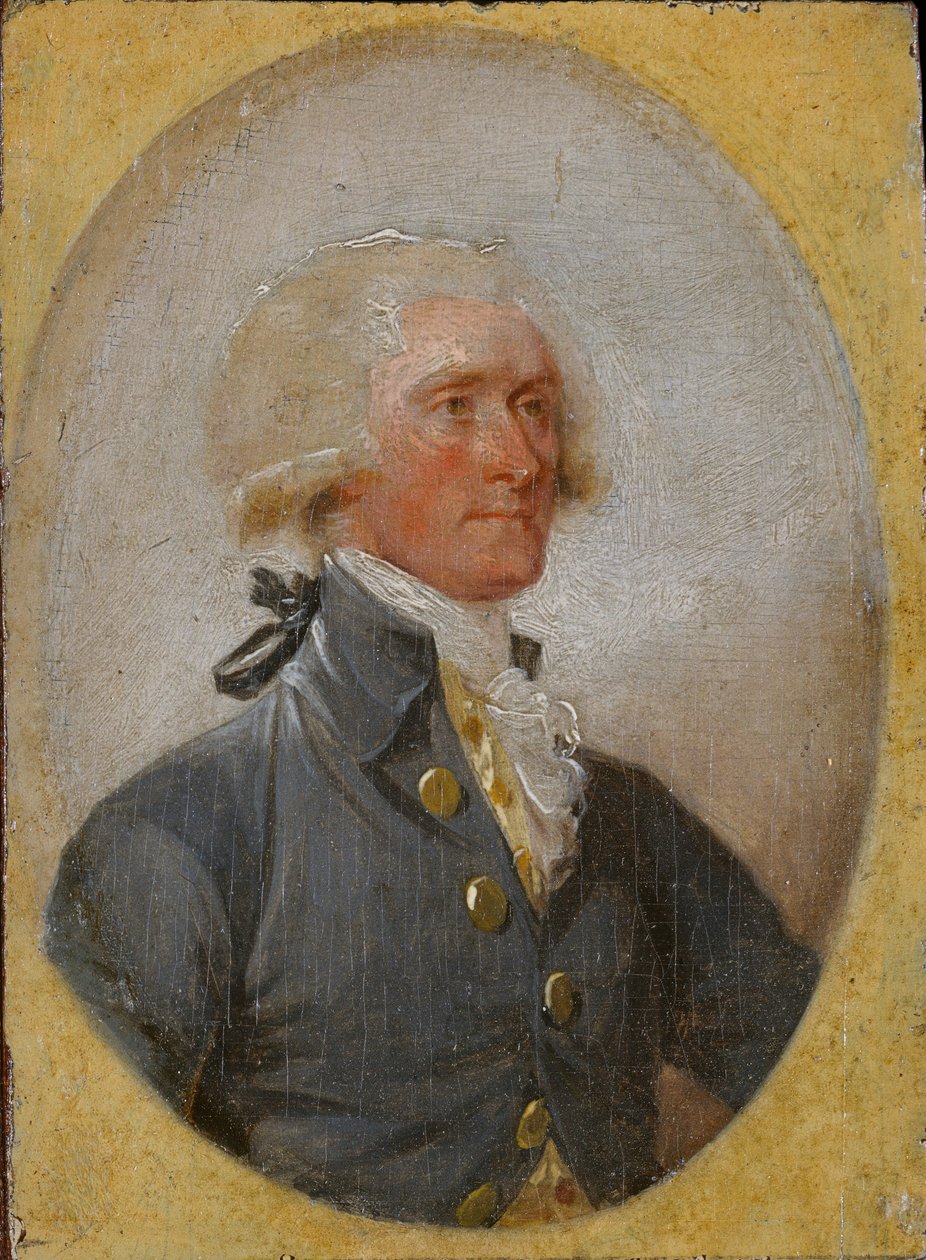 Miniatuurportret van Thomas Jefferson op 33-jarige leeftijd door John Trumbull