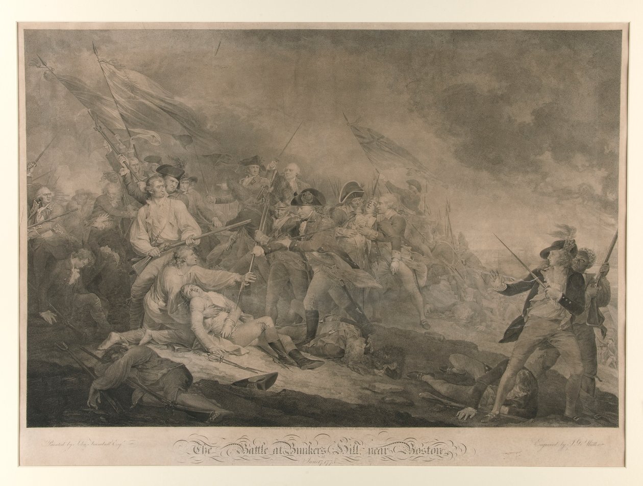 De slag bij Bunker door John Trumbull