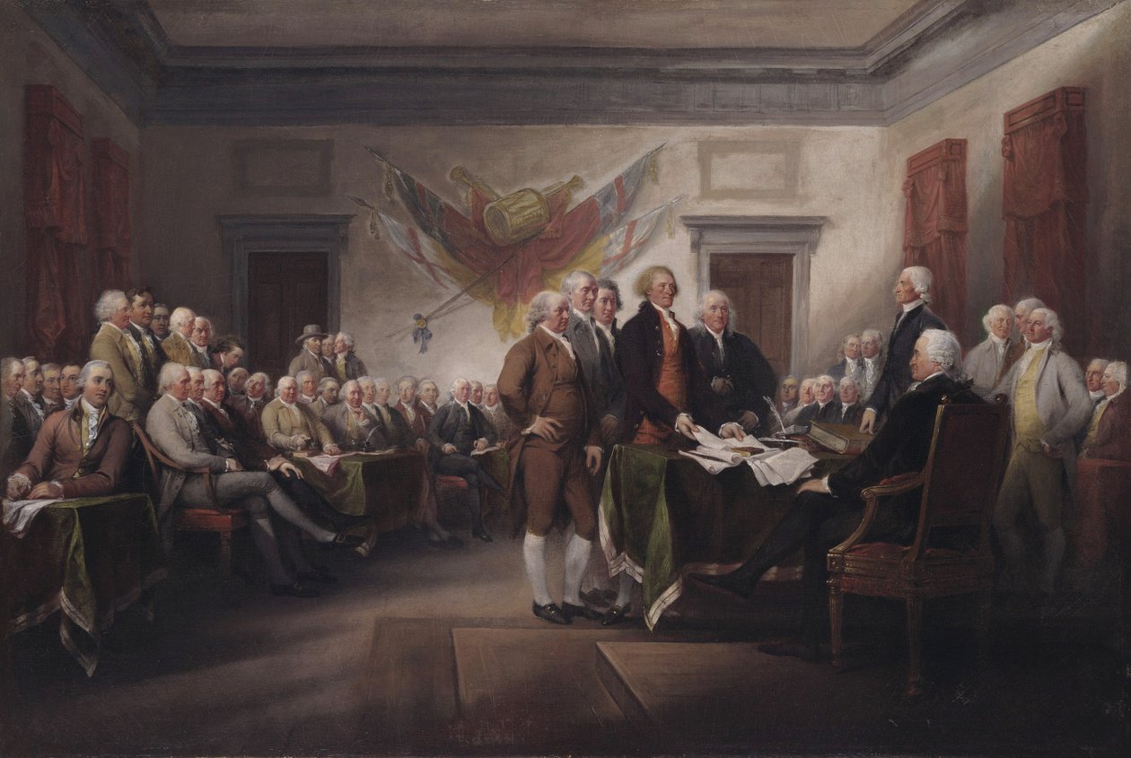 De Onafhankelijkheidsverklaring, 4 juli door John Trumbull