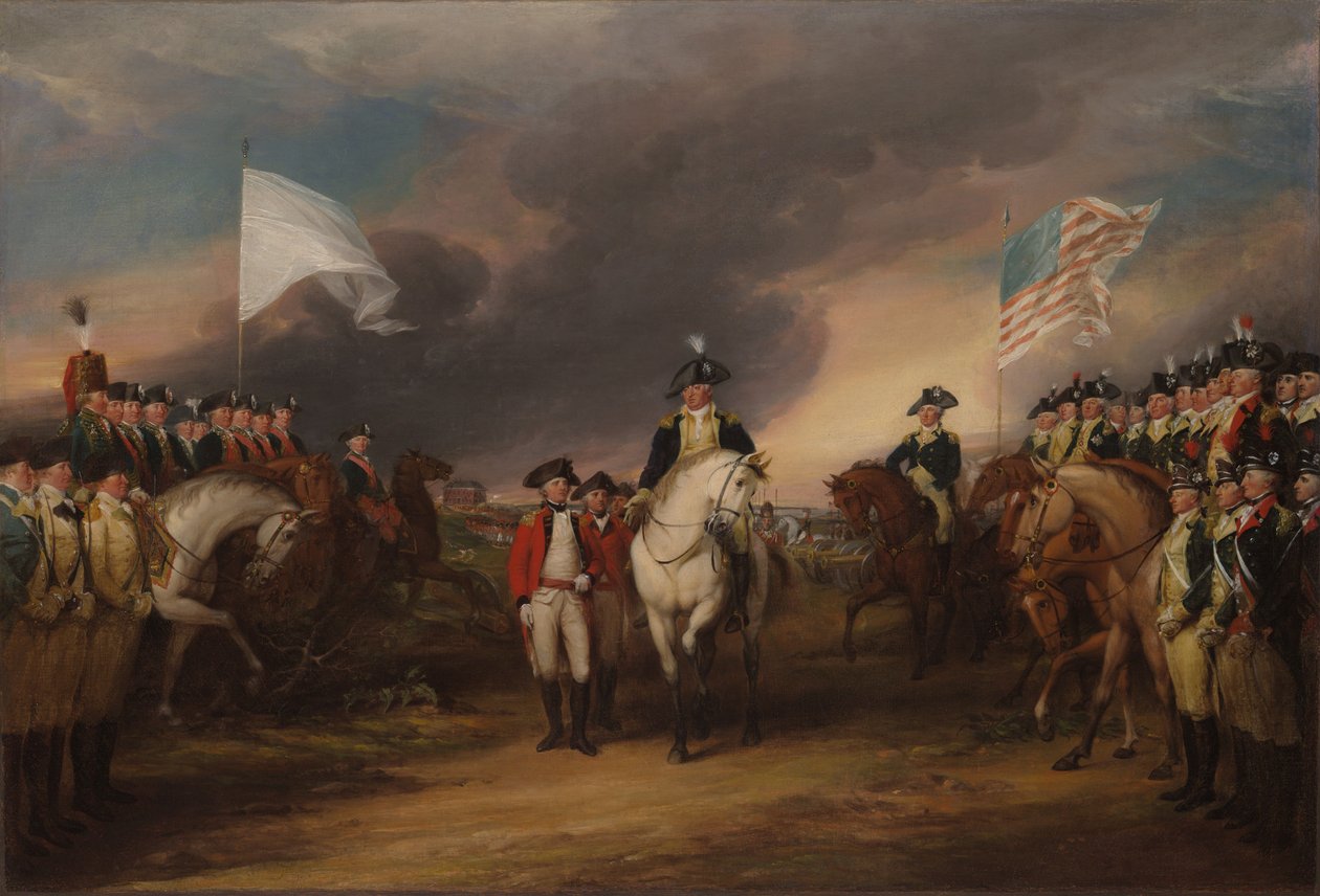 De overgave van Lord Cornwallis in Yorktown, 19 oktober 1781 door John Trumbull