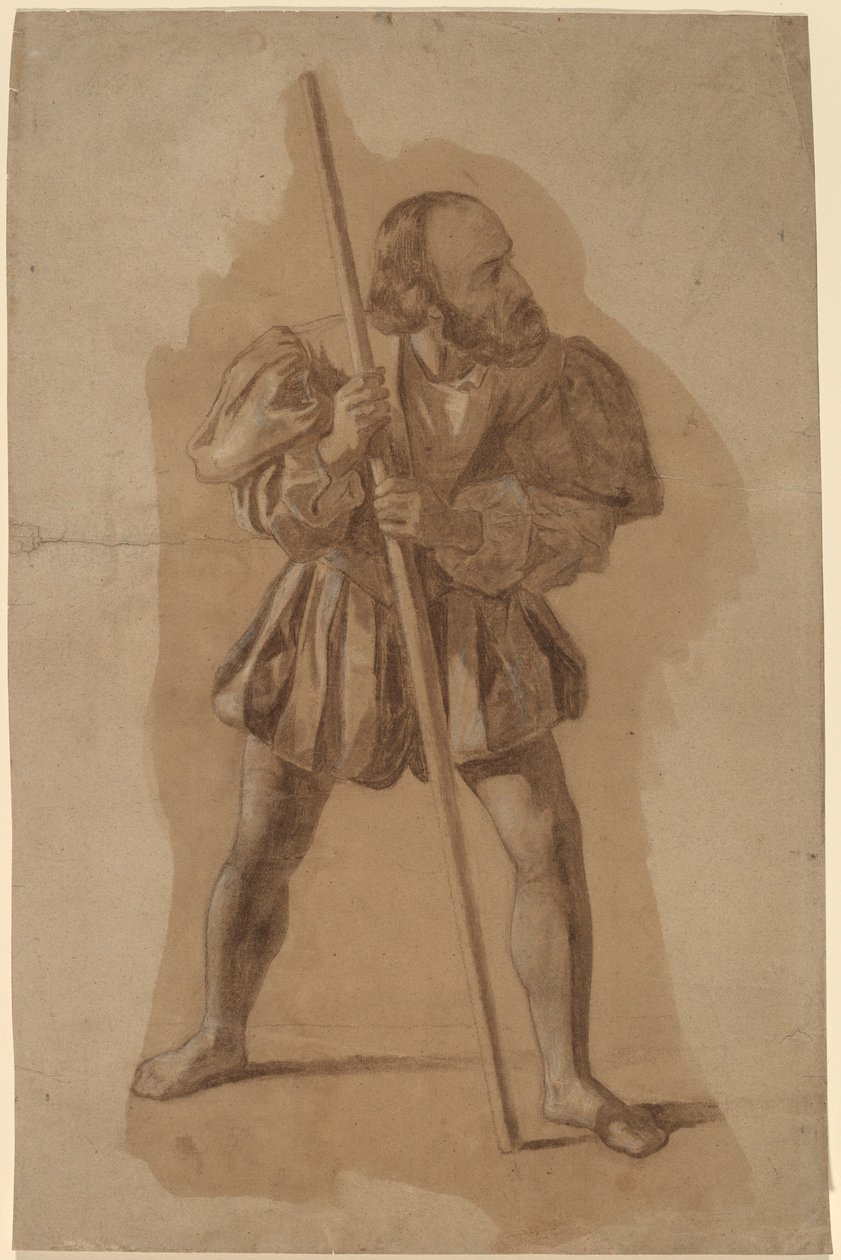 Figurenkostuumstudie voor Columbus Muur, Washington, D.C. door John Vanderlyn