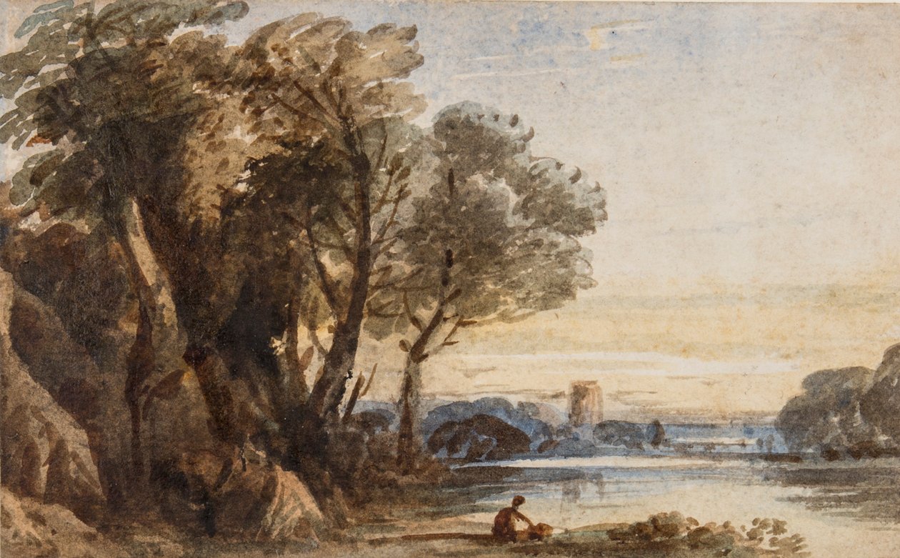 Capriccio Landschap, c.1830 door John Varley