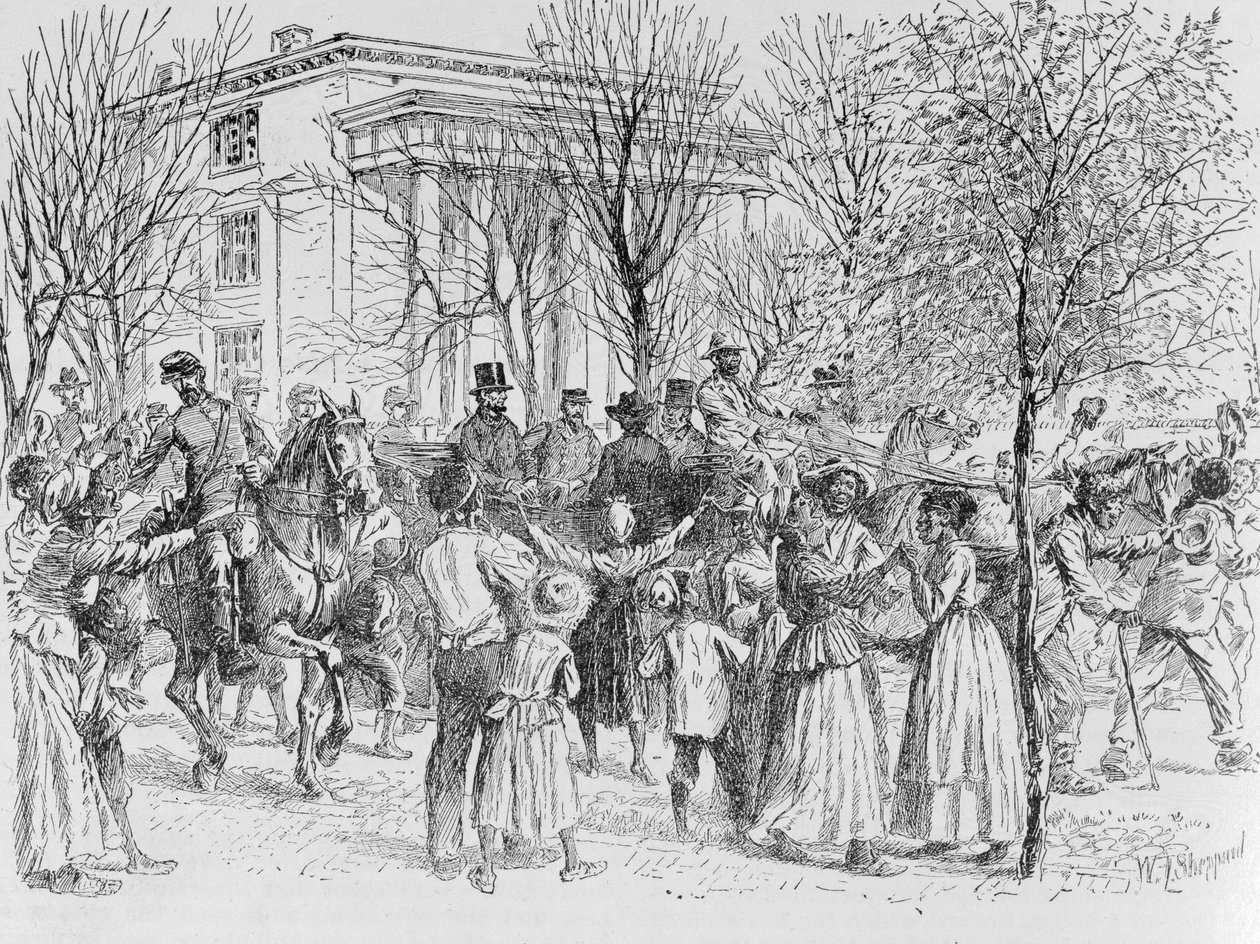 Centraal deel van Taunton, Massachusetts, uit 