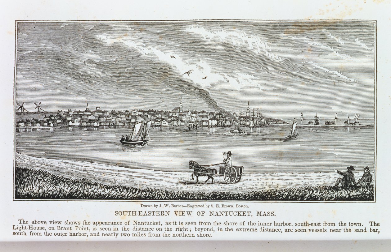 Zuidoostelijk uitzicht op Nantucket, uit 