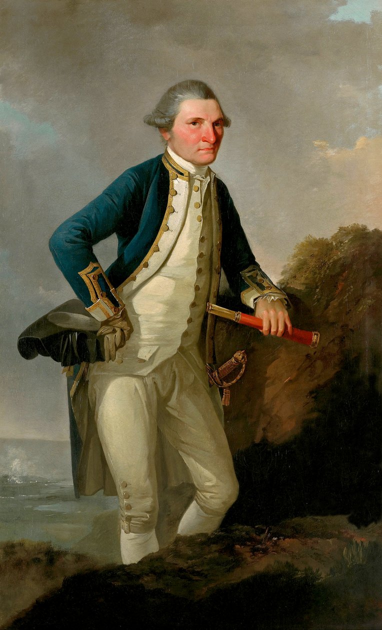 Portret van kapitein James Cook door John Webber