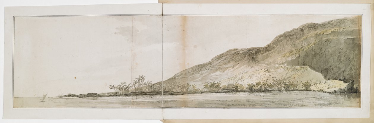 Uitzicht op het noordpunt van Kealakekua Bay, op het eiland Hawaii, genomen vanaf de 