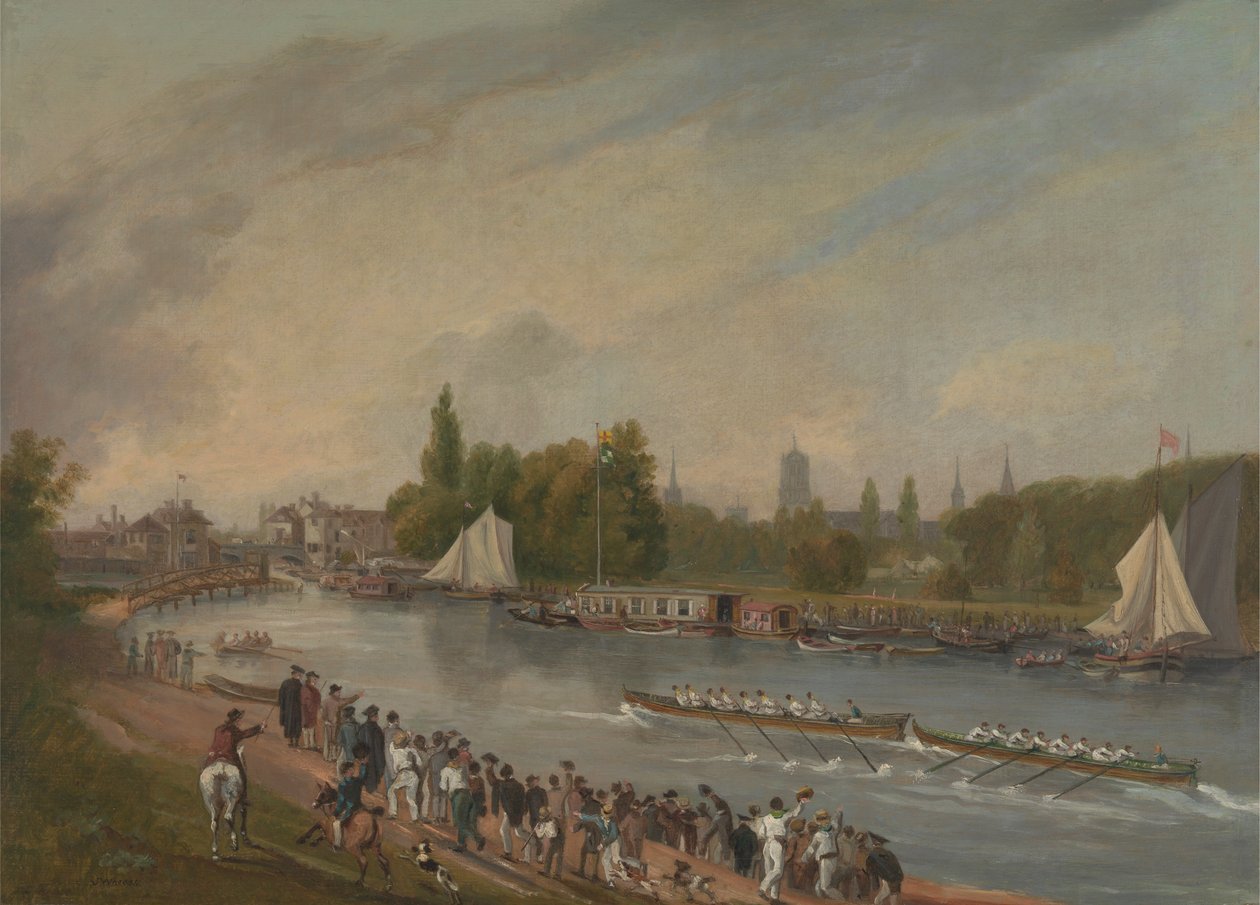 Een Bootrace op de Rivier Isis, Oxford door John Whessell