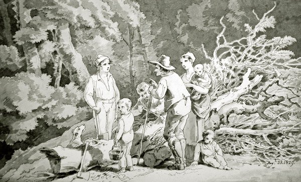 De familie van de houthakker door John White Abbot