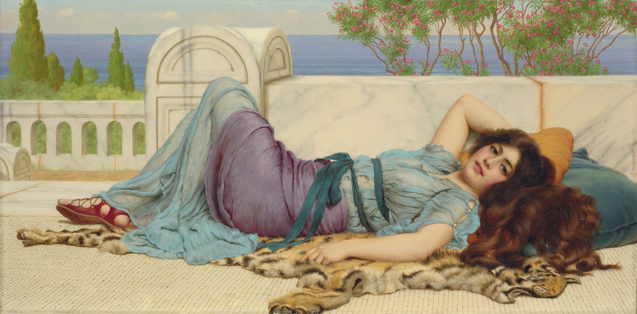 Ondeugd en Rust door John William Godward