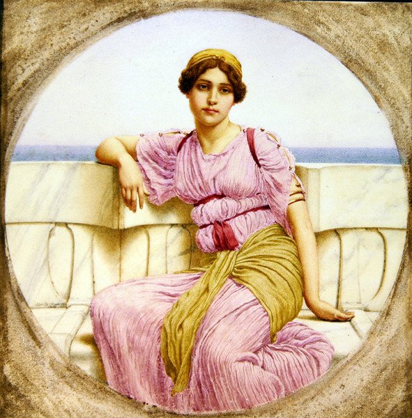 Reflecties, 1918 door John William Godward