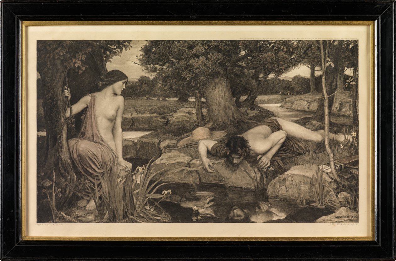 Echo en Narcissus door John William Waterhouse