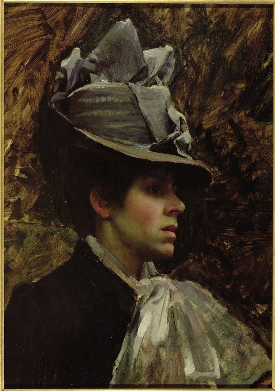 Portret van de vrouw van de kunstenaar door John William Waterhouse
