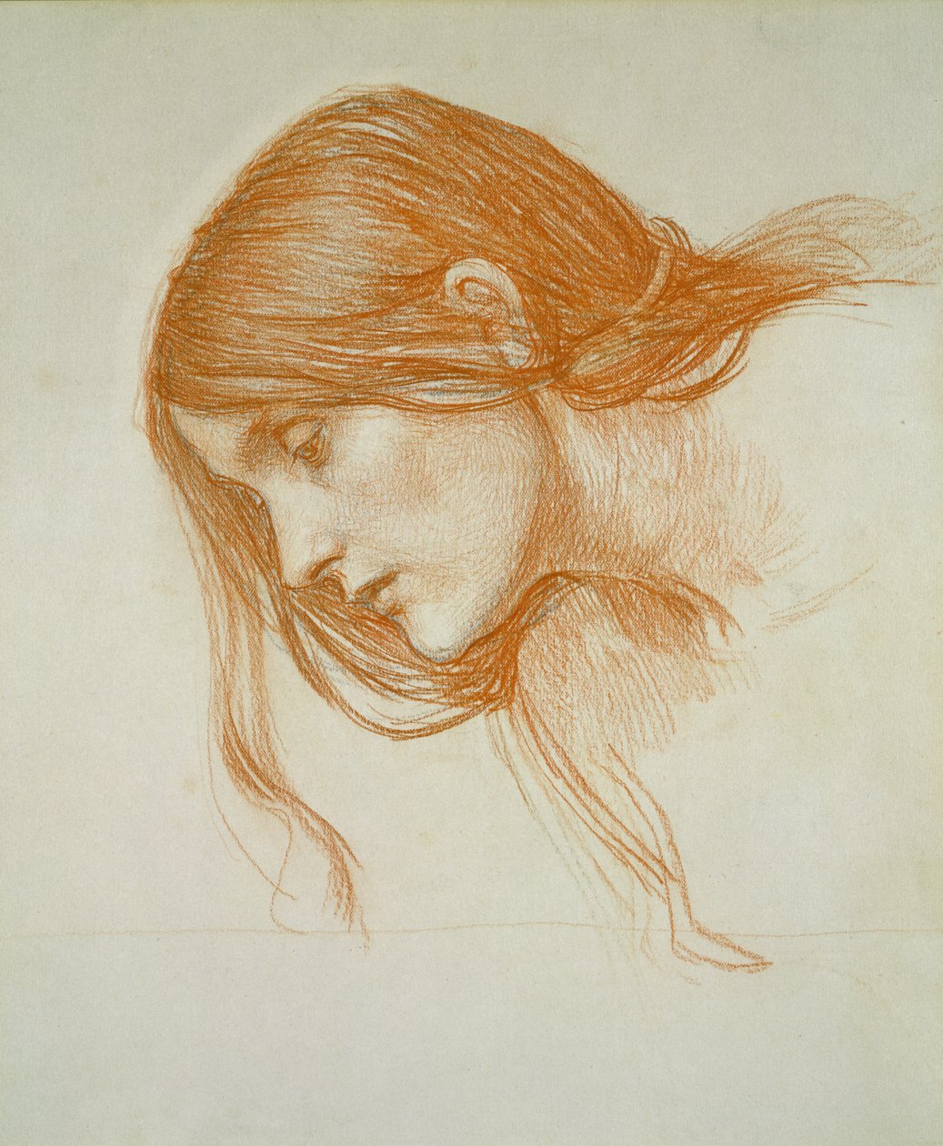 Studie van een Meisjeshoofd door John William Waterhouse