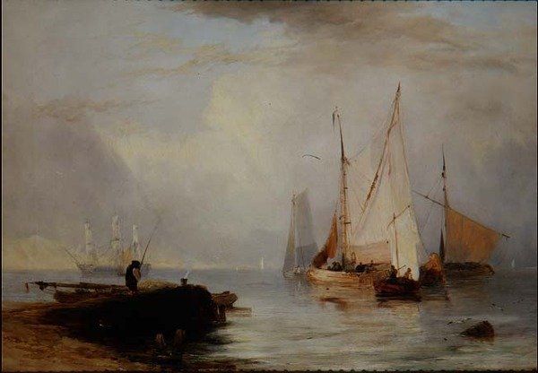 Visscène in het Noorden van Engeland door John Wilson Ewbank