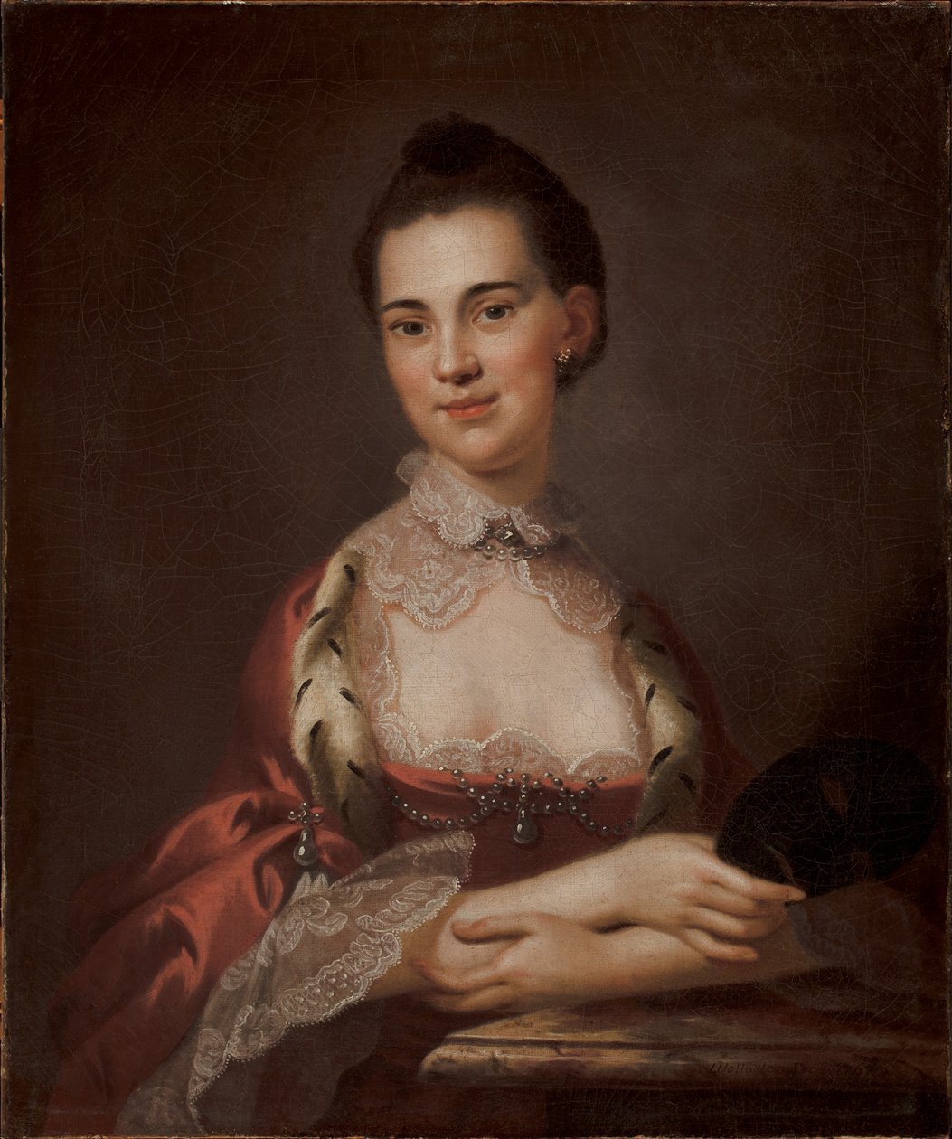 Portret van Anne Gibbes, mevrouw Edward Thomas, 1767 door John Wollaston