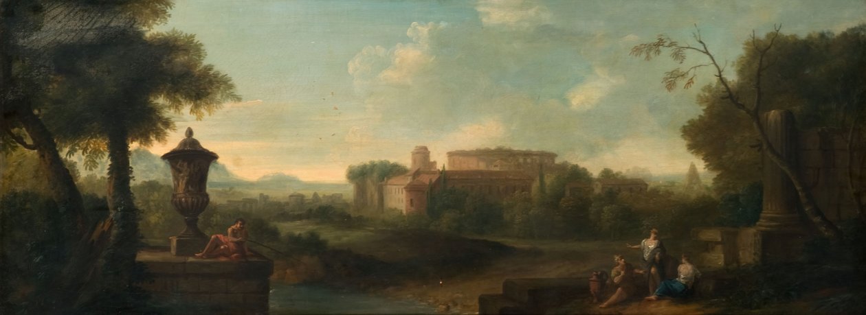 Rome vanaf de Aventijnse Heuvel, 1710 door John Wootton