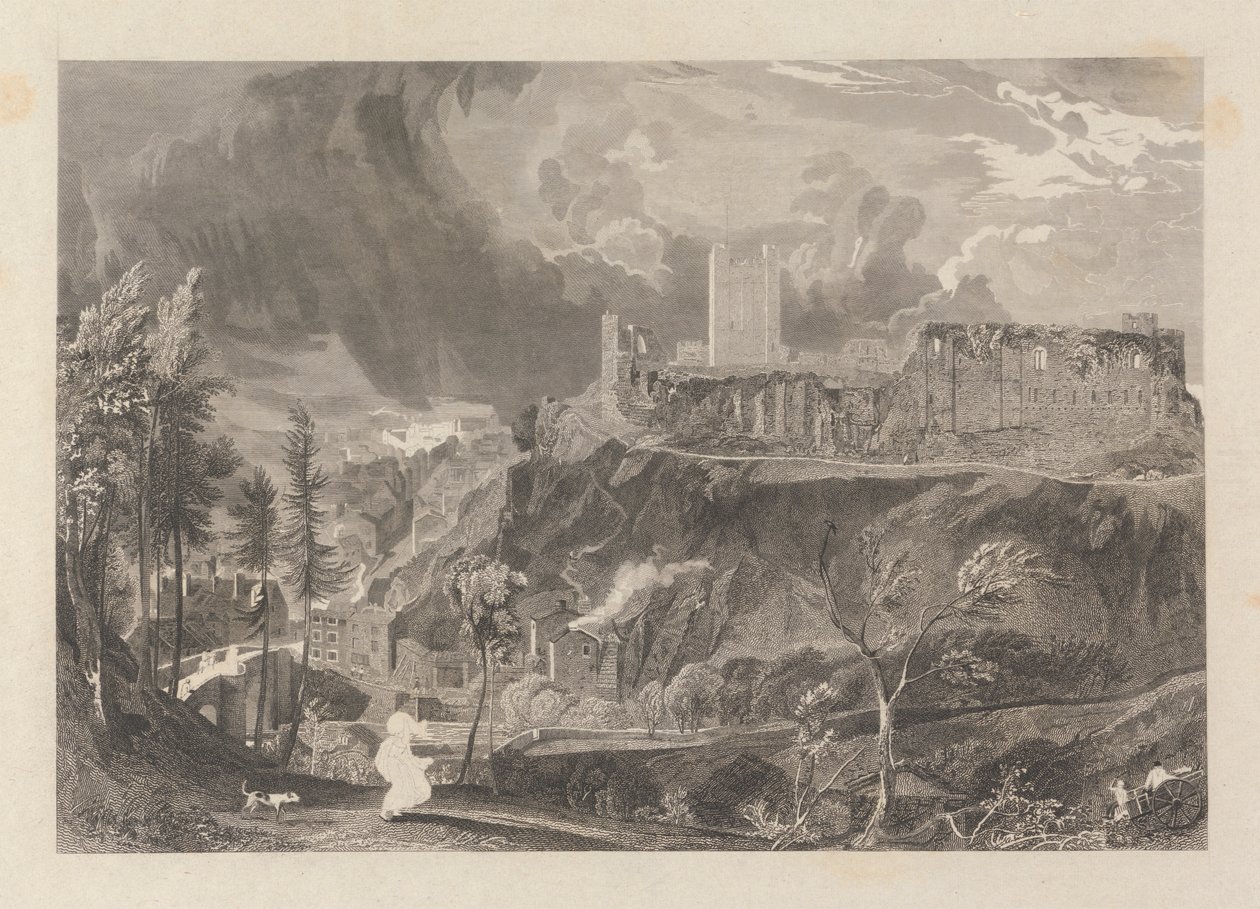 Kasteel en stad Richmond door John Wykeham Archer