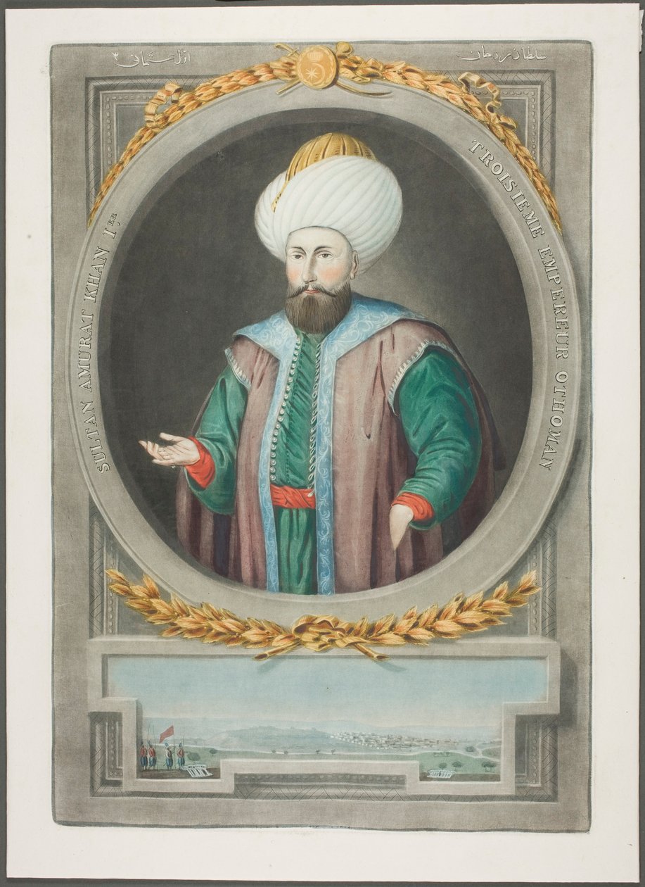 Amurat Kahn I, uit Portretten van de keizers van Turkije door John Young