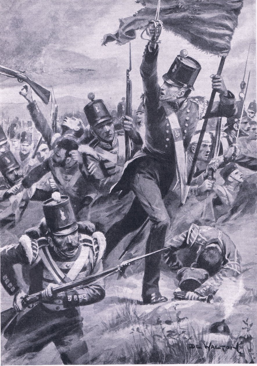 De opmars van de Lichte Divisie bij Alma, 20 september 1854, illustratie uit 