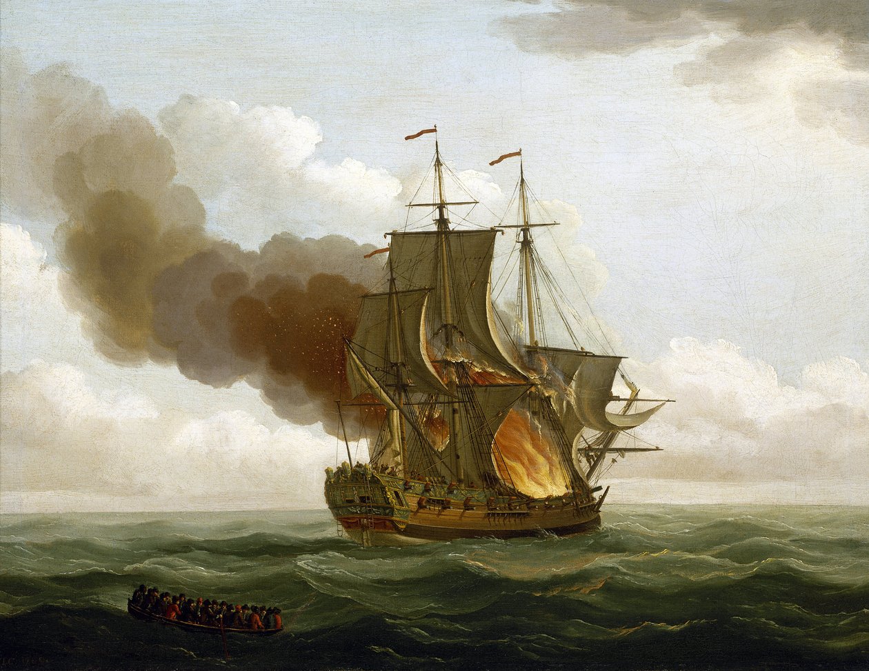 De brand aan boord van de galerij 