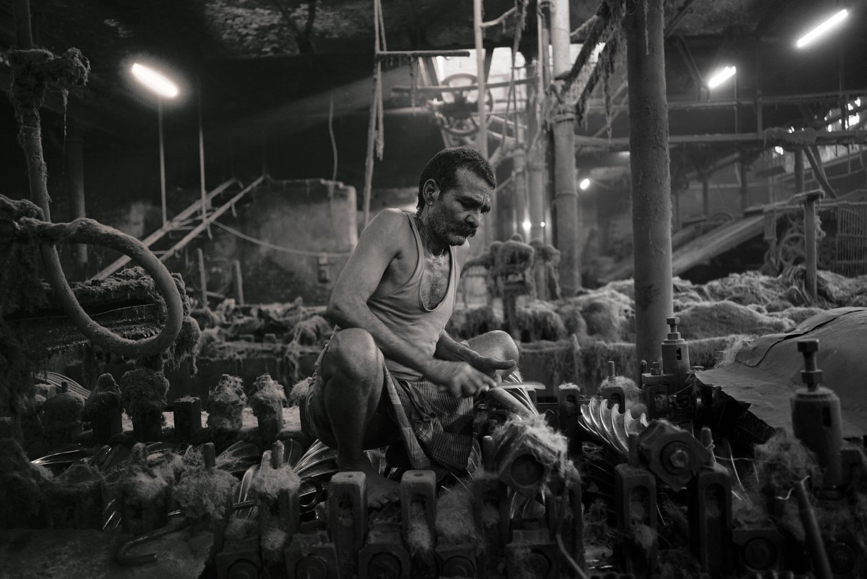 Jutefabriek, Kolkata, India, 2017 (foto) door Jon Nicholson