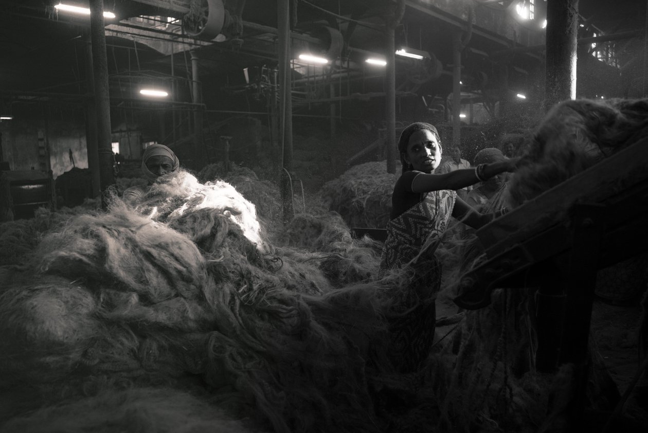 Jutefabriek, Kolkata, India, 2017 (foto) door Jon Nicholson