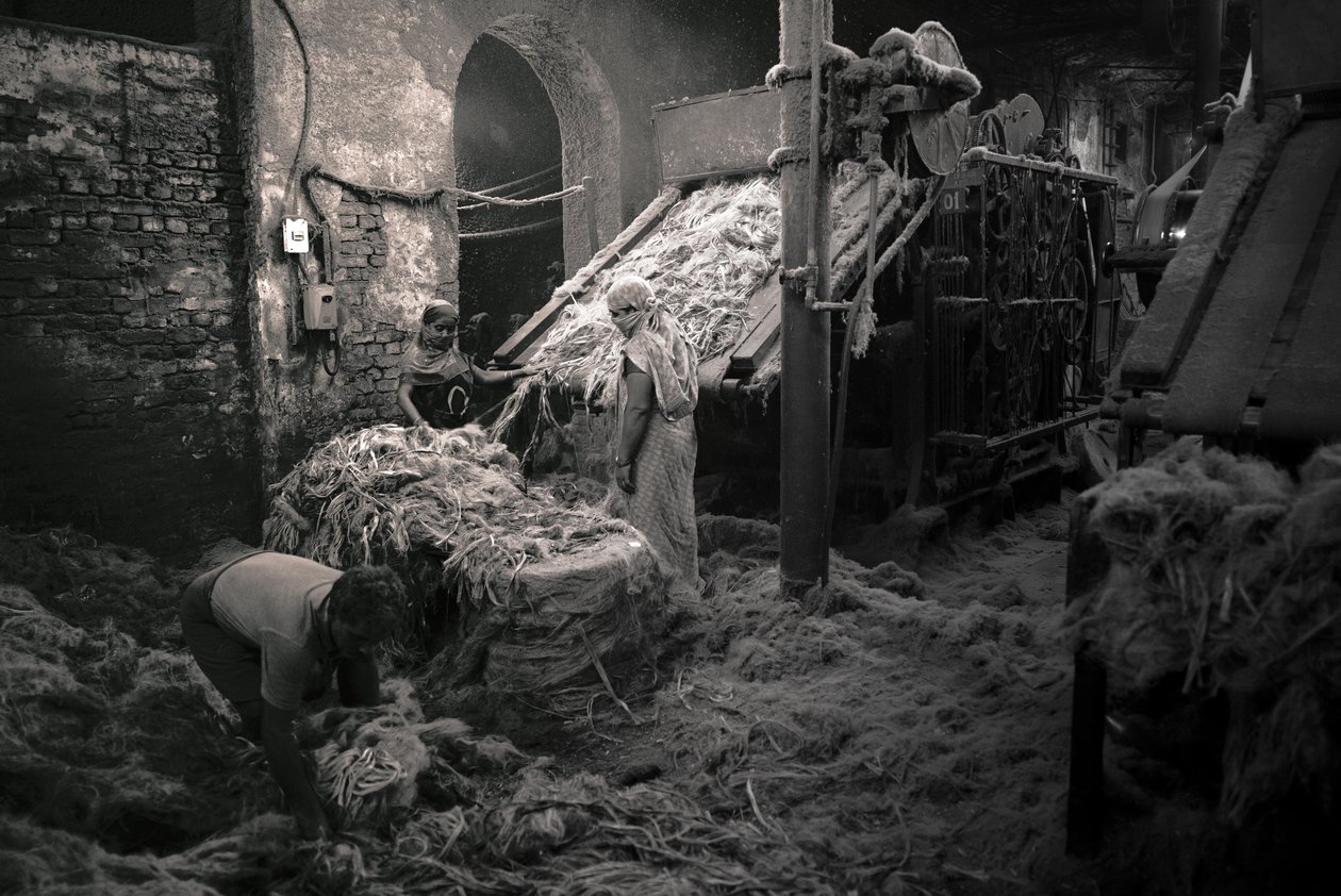 Jutefabriek, Kolkata, India, 2017 (foto) door Jon Nicholson