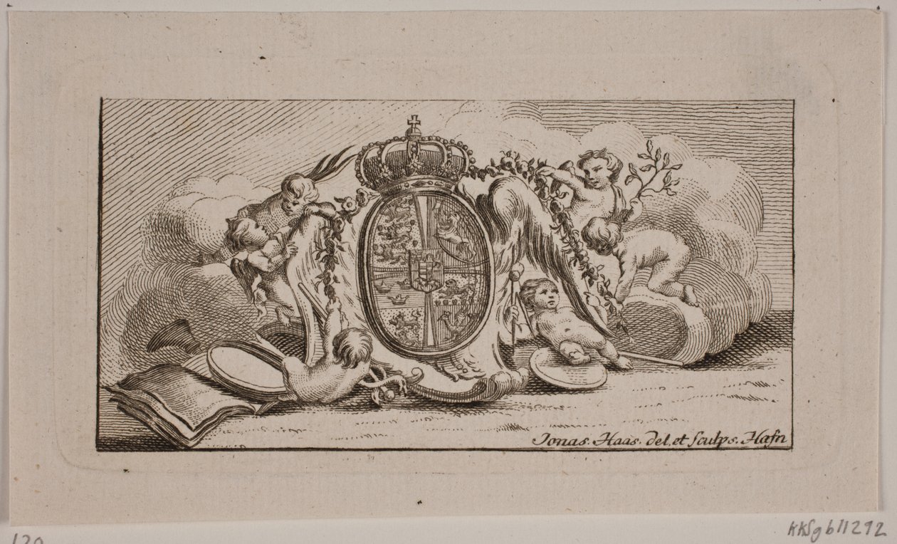 Vignet met rijkswapen door Jonas Haas