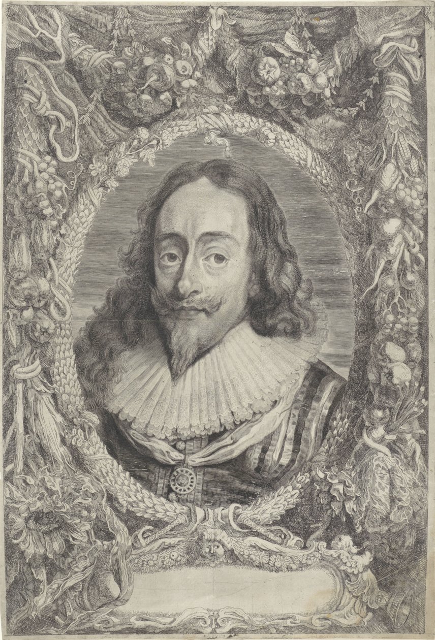 Portret van Karel I, koning van Engeland door Jonas Suyderhoef