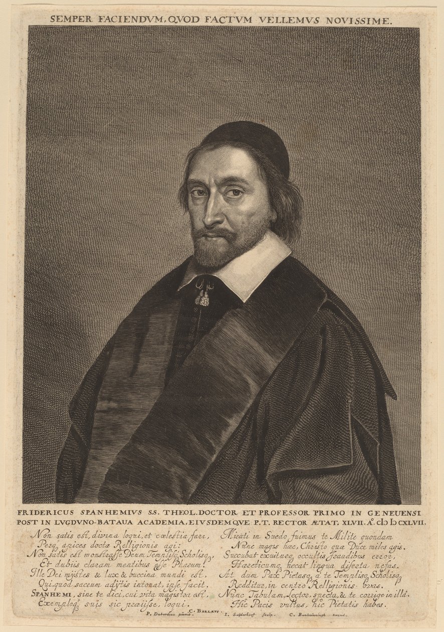 Frederick Spanheim door Jonas Suyderhoff after Pieter Dubordieu