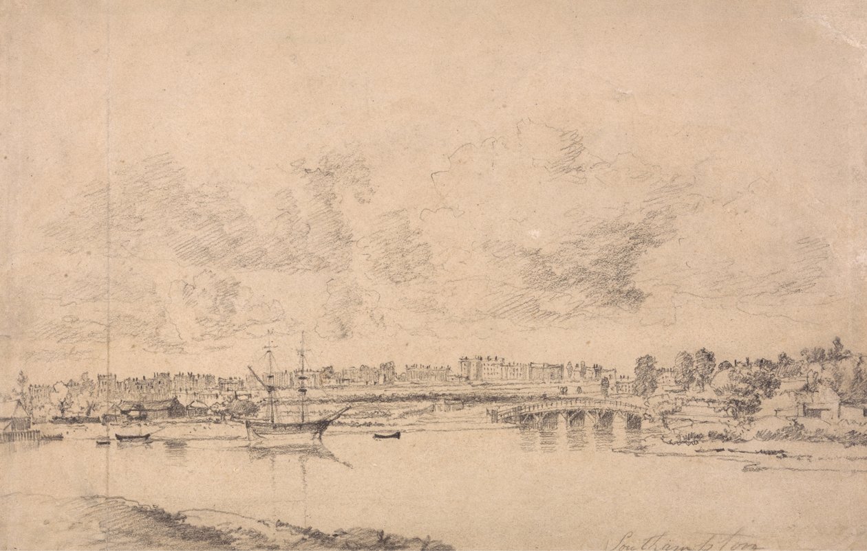 Southampton en Northam vanaf de rivier Itchen door Jonathan Fisher