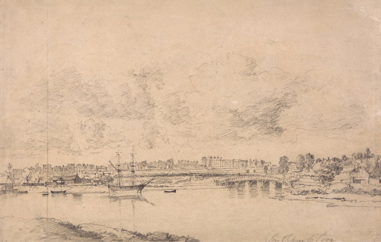 Southampton en Northam vanaf de rivier Itchen door Jonathan Fisher