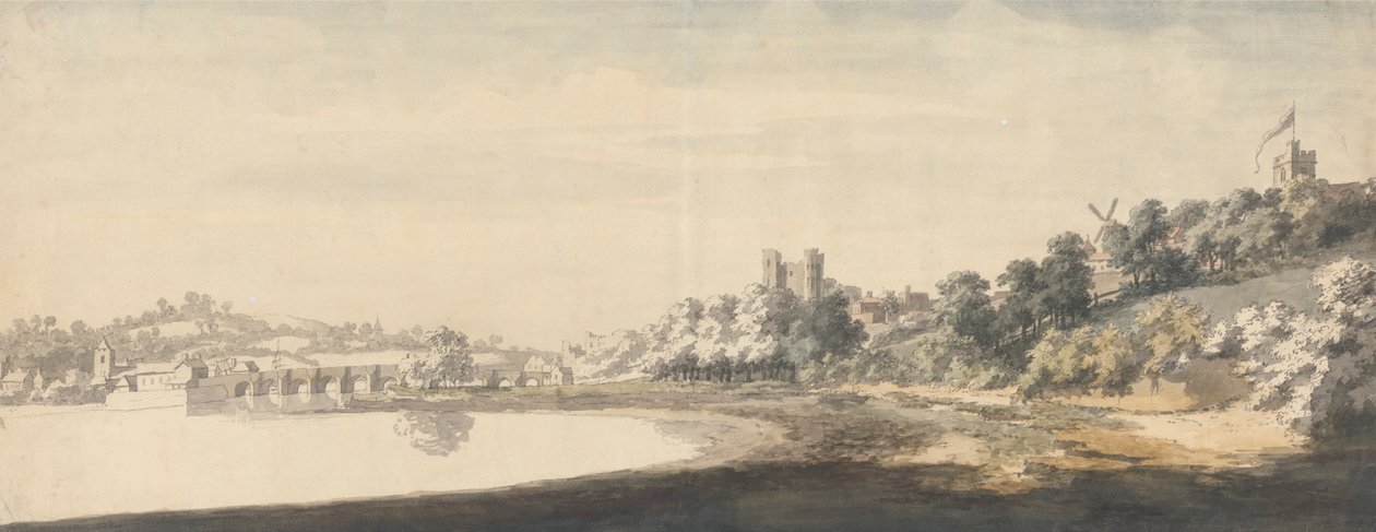 De brug en het kasteel bij Rochester door Jonathan Skelton