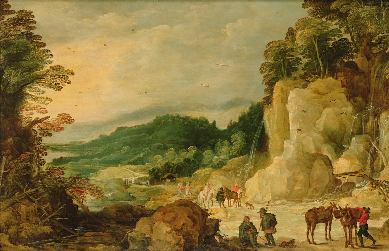Berglandschap door Joos or Josse de Momper
